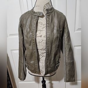 Falls Creek faux Leather Motorcycle Style Jacket Size Small